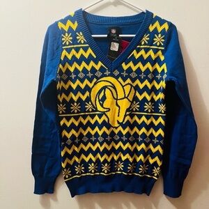 Los Angeles Rams Foco NFL ugly Christmas sweater NEW size small